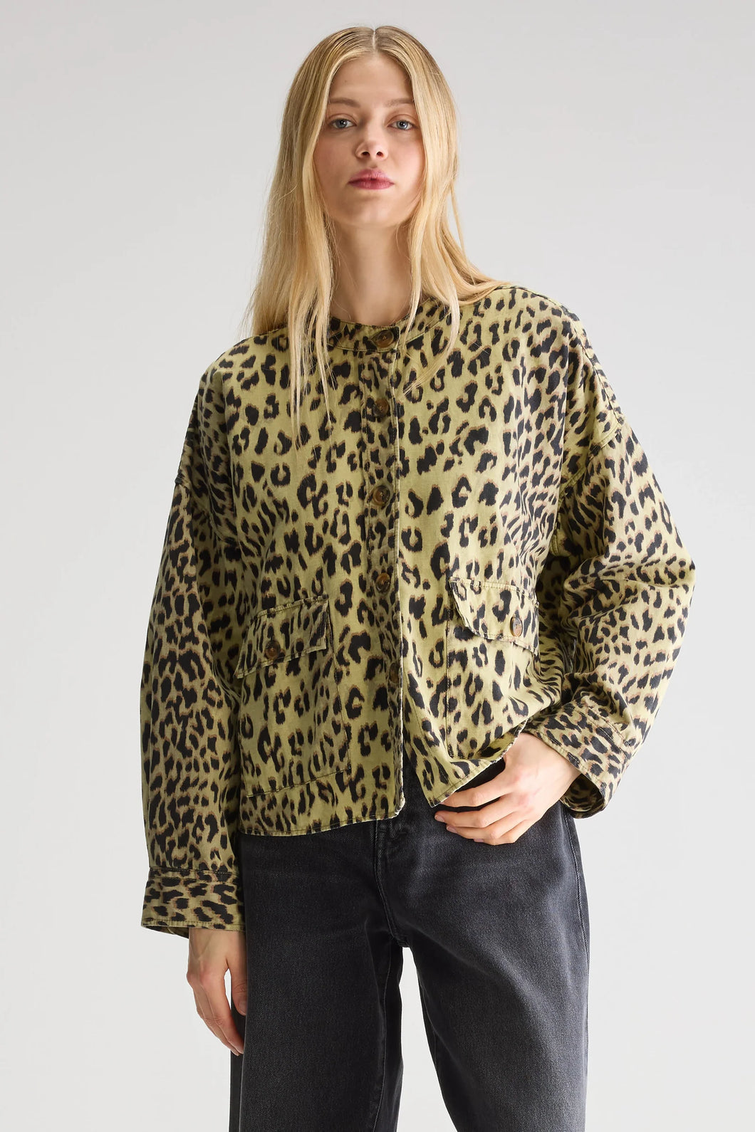 GIACCA CORTA OVERSIZE WILLY STAMPATA ANIMALIER