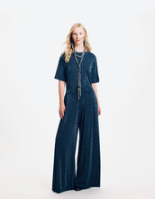 Carica l&#39;immagine nel visualizzatore di Gallery, PANTALONI ASPEN IN JERSEY LUREX BLU
