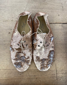 ANNIEL SOFT SCARPA PAILLETTES CHAMPAGNE MADREPERLA
