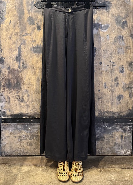 PANTALONI FLARED IN VOILE COTONE E SETA