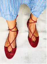 Carica l'immagine nel visualizzatore di Gallery, SANDALO NINA IN RAFFIA CROCHET
