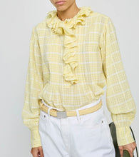 Carica l'immagine nel visualizzatore di Gallery, BLUSA PHIBI IN COTONE PLISSE CON VOLANT
