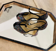 Carica l&#39;immagine nel visualizzatore di Gallery, ANNIEL BUTTERFLY NEW GLITTER CIRCUS E SUEDE NERO
