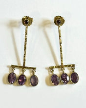 Carica l&#39;immagine nel visualizzatore di Gallery, ORECCHINI IN OTTONE E PIETRE PREZIOSE
