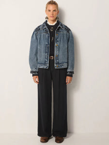 GIACCA WESLEY IN DENIM DI COTONE RICAMATO