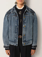 Carica l&#39;immagine nel visualizzatore di Gallery, GIACCA WESLEY IN DENIM DI COTONE RICAMATO

