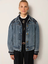 Carica l&#39;immagine nel visualizzatore di Gallery, GIACCA WESLEY IN DENIM DI COTONE RICAMATO
