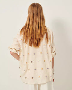 CAMICIA BOTENZO IN COTONE GARZATO CON MOTIVO FLOREALE