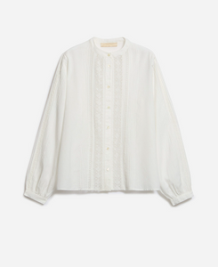 CAMICIA COCO CON INTARSI IN PIZZO
