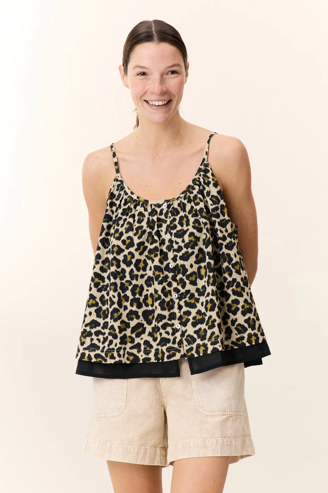 TOP CAMIE IN COTONE BIOLOGICO STAMPATO