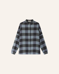 CAMICIA DELIWOOL IN TESSUTO TARTAN