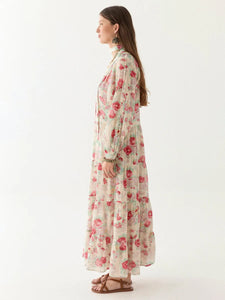 ABITO AGUSTINA IN VOILE DI COTONE STAMPA CANDY ROSES