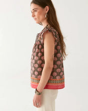 Carica l&#39;immagine nel visualizzatore di Gallery, CAMICIA SMANICATA CHARLIZE IN COTONE STAMPA LOTUS
