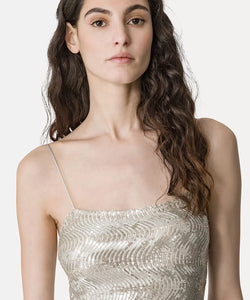 SLIP DRESS CON PAILLETTES "la danza del mare"