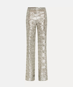 PANTALONE FLARE CON PAILLETTES "la danza del mare"