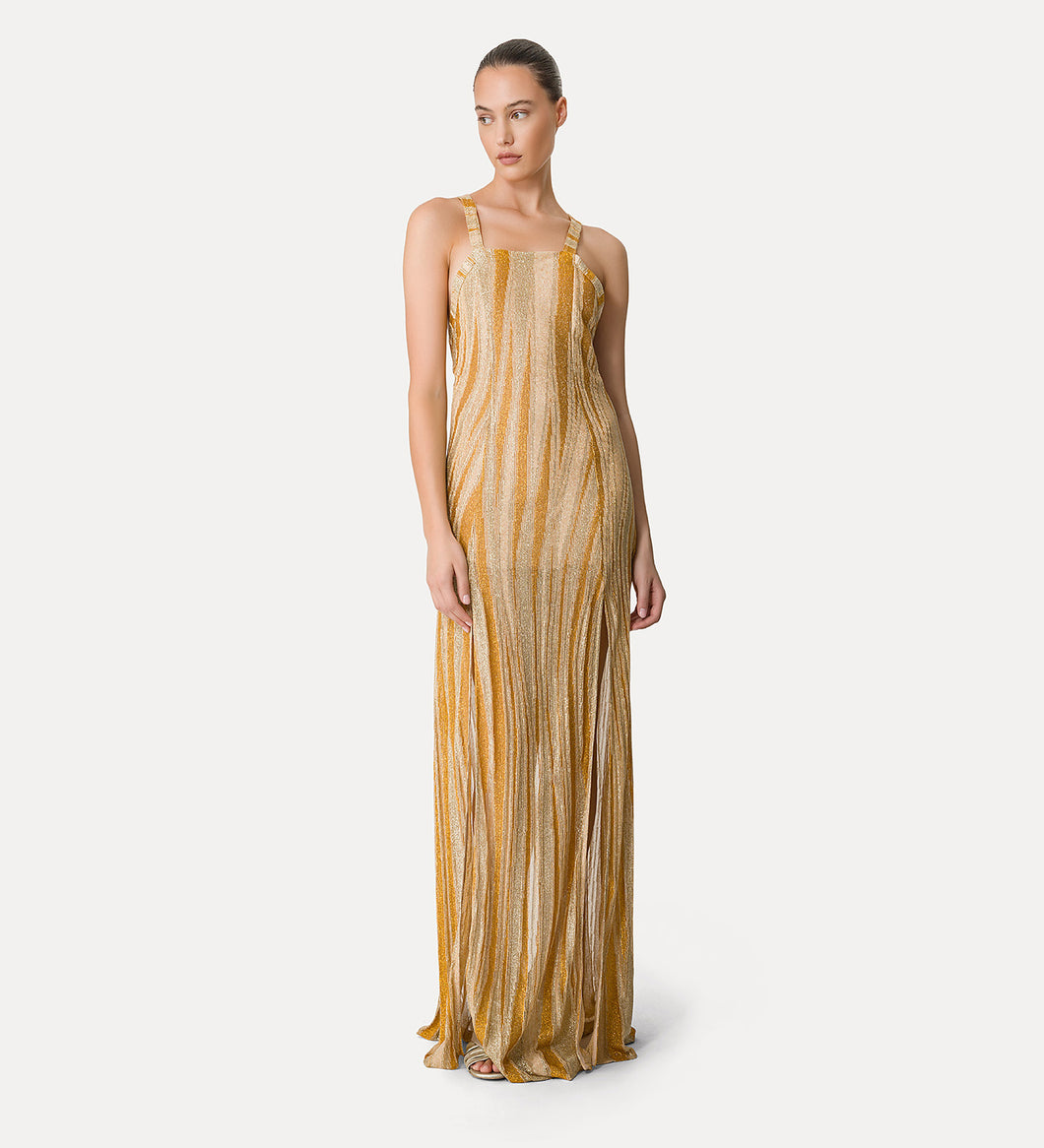 ABITO LUNGO IN JERSEY LUREX