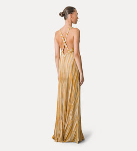 ABITO LUNGO IN JERSEY LUREX