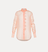 Carica l&#39;immagine nel visualizzatore di Gallery, CAMICIA IN ORGANZA DI SETA CON RICAMO
