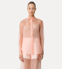 Carica l&#39;immagine nel visualizzatore di Gallery, CAMICIA IN ORGANZA DI SETA CON RICAMO
