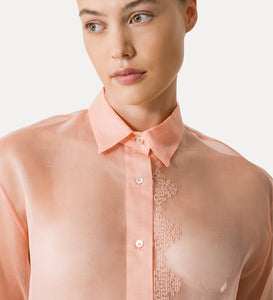 CAMICIA IN ORGANZA DI SETA CON RICAMO