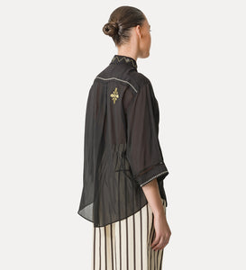 CAMICIA IN VOILE CON RICAMO "ONIRIC BLOSSOM"