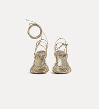 Carica l&#39;immagine nel visualizzatore di Gallery, SANDALI TACCO ALTO IN PELLE CRAQUELE&#39;
