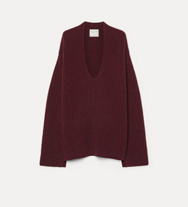 MAGLIA CON LAVORAZIONE PUNTO PANNOCCHIA IN LANA E CASHMERE