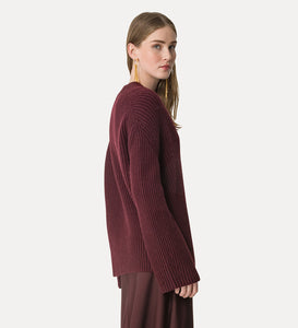 MAGLIA CON LAVORAZIONE PUNTO PANNOCCHIA IN LANA E CASHMERE