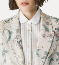 Carica l'immagine nel visualizzatore di Gallery, GIACCA IN MISTO LINO HOPSACK "peonia my love"
