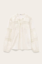 Carica l'immagine nel visualizzatore di Gallery, BLUSA NAMI IN PURO COTONE CON INSERTI IN PIZZO
