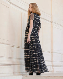 ABITO DOPHER IN CHIFFON RICAMATO