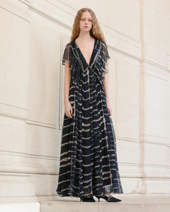 ABITO DOPHER IN CHIFFON RICAMATO